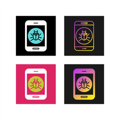 Mobile Virus Vector Icon