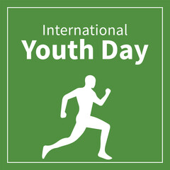 International youth day vector design. 12 August illustration. Eps file.