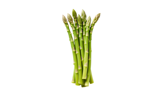 Asparagus food cutout. Isolated asparagus vegetable on transparent background