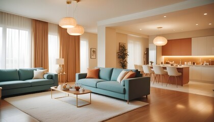 Fototapeta premium Photo interior modern design room 3d illustration