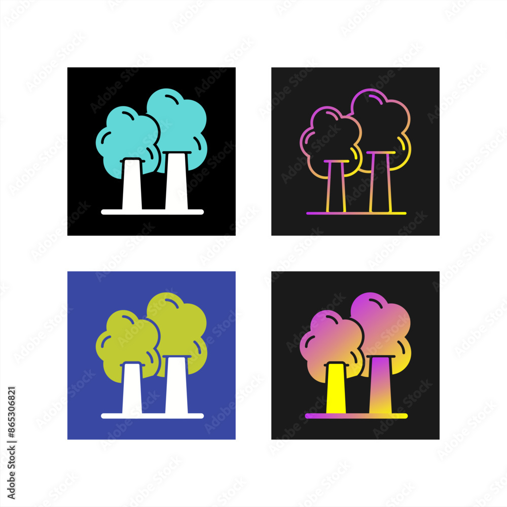 Poster Trees Vector Icon