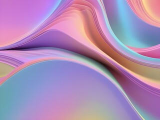 Naklejka premium abstract neon wave colorful holographic 3d background image
