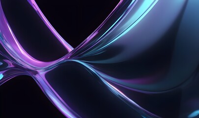 abstract neon wave colorful holographic 3d background image
