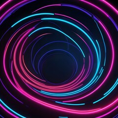 Obraz premium abstract neon wave colorful holographic 3d background image
