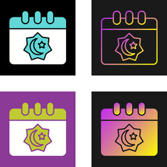 Islamic Calendar Vector Icon