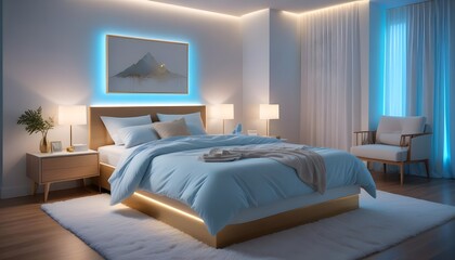Photo interior modern design room 3d illustration
