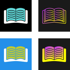 Open Book Vector Icon