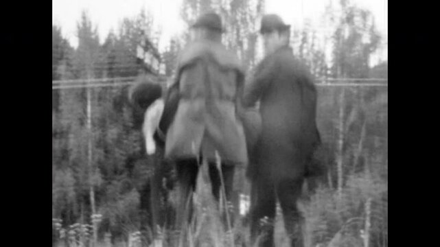 Old vintage crime movie black white film. Villains deal with person. Criminal danger mafioso in action. Bad guys gangsters doing illegal things. Mafia kill man. Italian killers. Retro 1960s archive