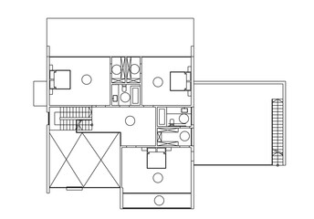 architectural drawings 3d illustration