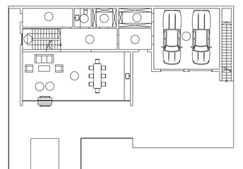 house building sketch architectural 3d illustration