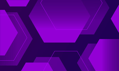 abstract purple hexagon background, gradient color