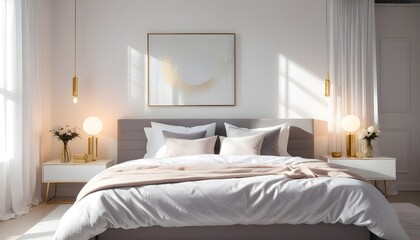 Photo interior modern design room 3d illustration