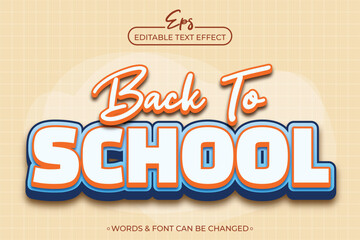Back to School editable text effect template