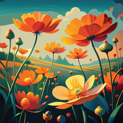 background with flowers