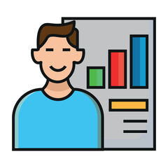 analyst vector icon