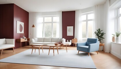 Photo interior modern design room 3d illustration