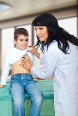 Fototapeta premium Pediatrician's Consultation: Listening with a Stethoscope