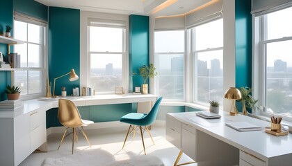 Fototapeta premium Photo interior modern design room 3d illustration