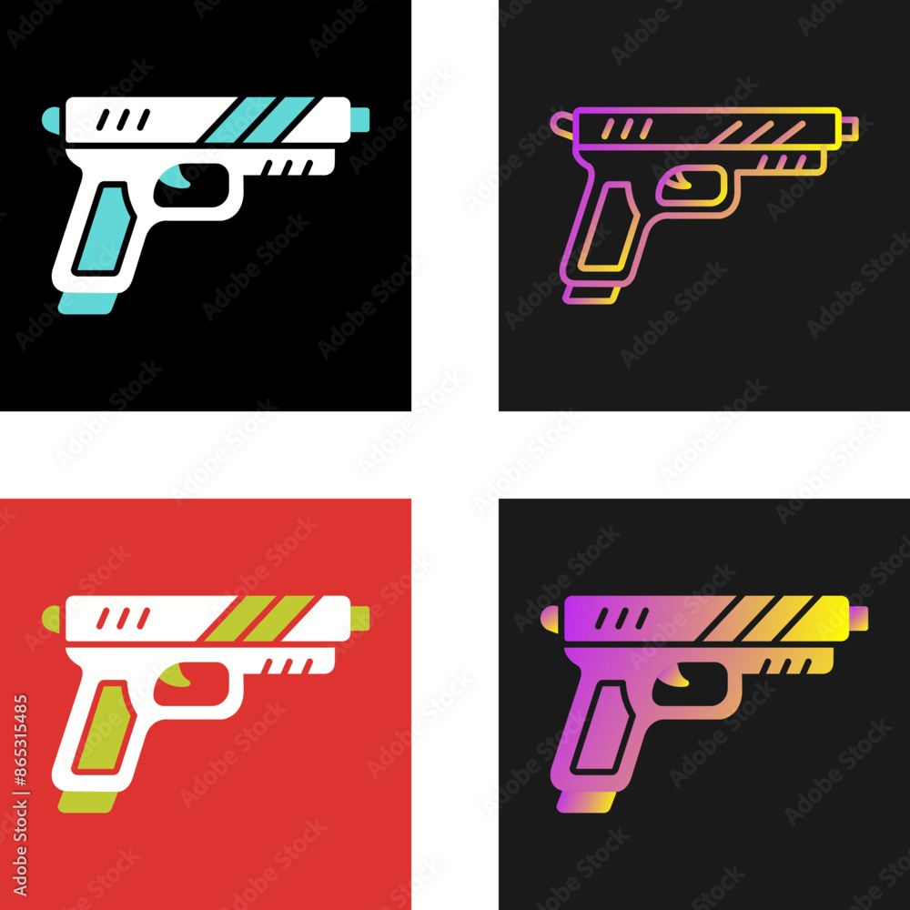 Canvas Prints gun vector icon