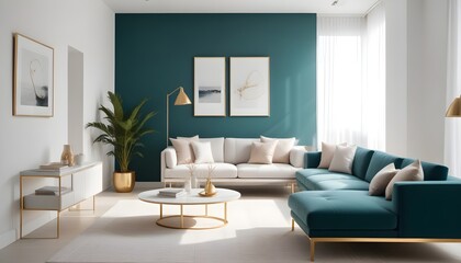 Photo interior modern design room 3d illustration