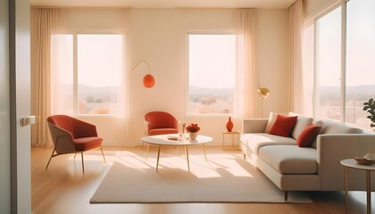 Photo interior modern design room 3d illustration