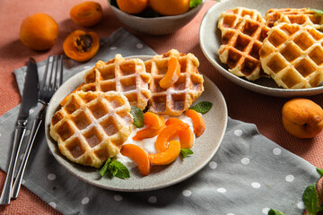 Cottage cheese wafers with apricots 