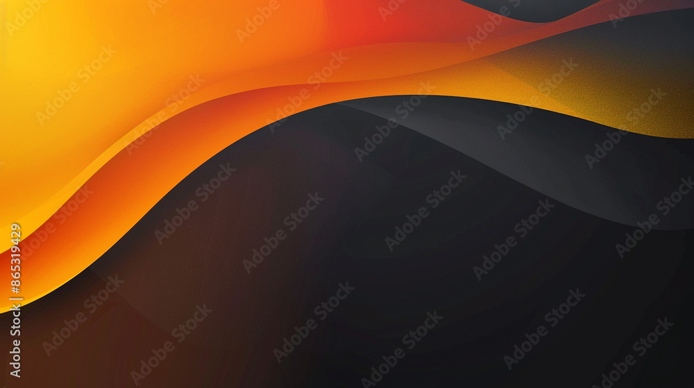 Canvas Prints dark charcoal & bright yellow gradient background. powerpoint and business background