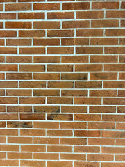 Brick wall with red brick, red brick background