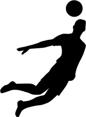 Illustration of Soccer Player Silhouette. Football player

