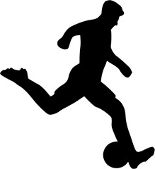 Illustration of Soccer Player Silhouette. Football player
