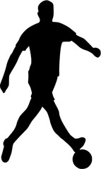 Illustration of Soccer Player Silhouette. Football player
