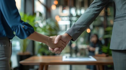 The handshake in business setting