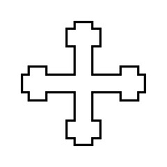 Fototapeta premium Cross crosslet icon, Christian cross symbol