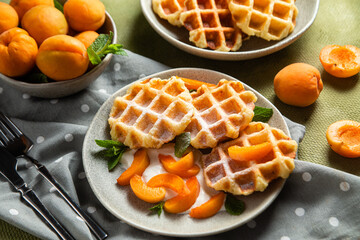 Cottage cheese wafers with apricots 
