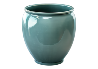 Ceramic pot isolated on transparent background.