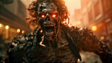 Zombie rampage in a city
