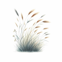 ornamental grass image isolated on white background
