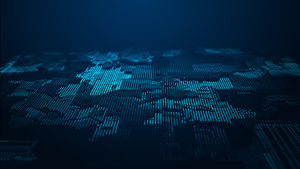 Abstract technological background. Digital information. The concept of big data. 3d rendering.