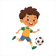 kid-plays-with-soccer-ball-vector