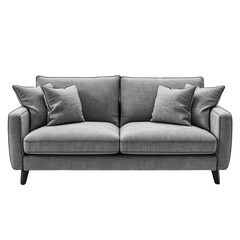 Fototapeta premium Comfy couch for relaxing at home isolated on transparent background