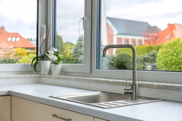 Modern kitchen interior in the house