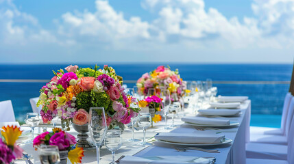 Wedding table on the beach