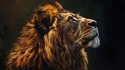 Naklejka premium big male lion. 