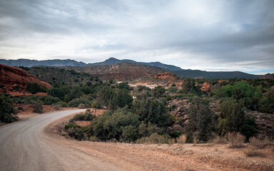 dusty road in the Utah desert