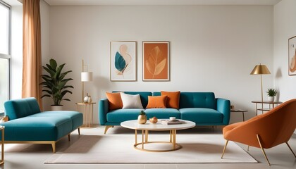 Fototapeta premium Photo interior modern design room 3d illustration