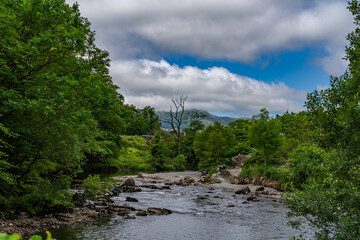 Obraz premium walking the Aberglaslyn Pass in North Wales