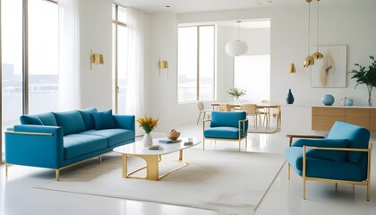 Photo interior modern design room 3d illustration