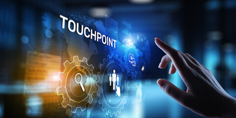 Touchpoint. Business strategy advertising and marketing concept.