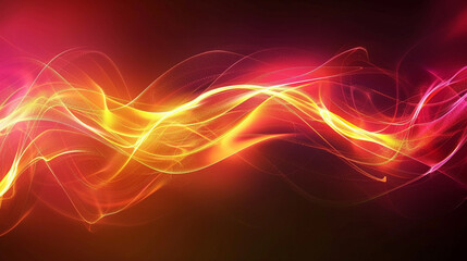 Light red & yellow Neon Wave Background
