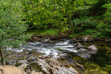 walking the Aberglaslyn Pass in North Wales
